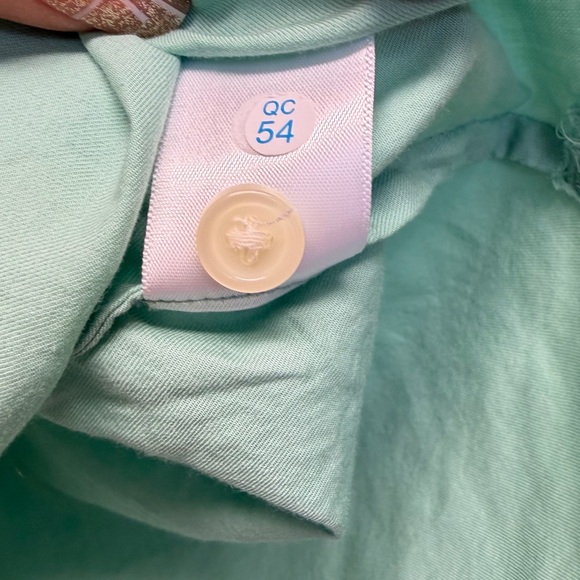 NWT EVERLANE The Wing Shoulder Mock Neck Ruffle Long Sleeve Blouse Green Size 8 - Picture 11 of 11